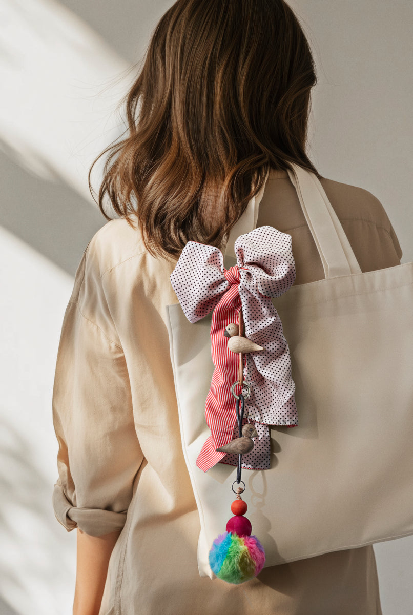 Fugl nøglering - guldfarvet/eg